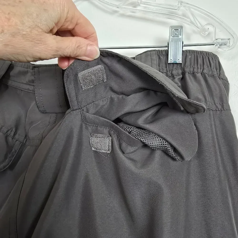 Y2K Men’s Convertible Cargo Zip Off Pants Grunge Streetwear Ripstop Gorpcore XL